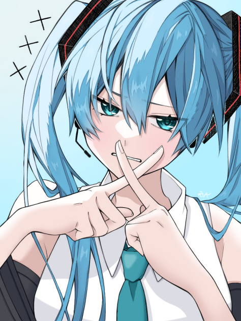 初音ミク（フリー線画）