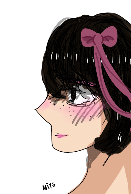 初めての横顔書いた時の絵