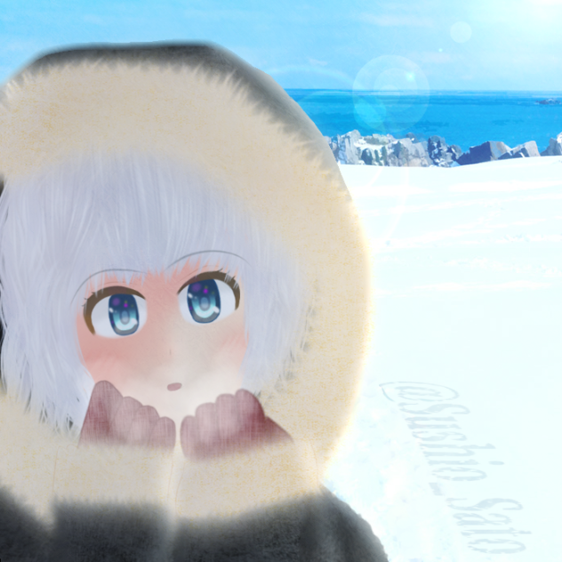 ファーコートの女の子