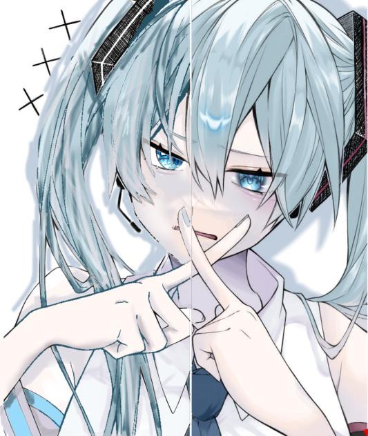 透明感を意識したミクちゃん