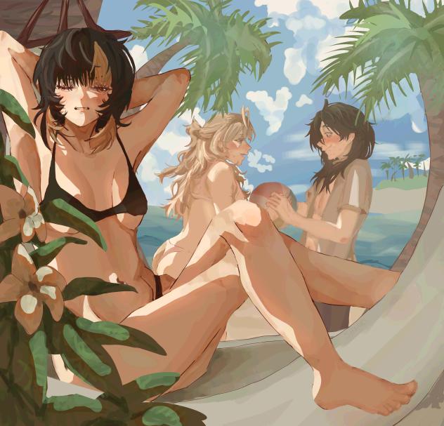 Beach day ( •̀ - •́ ) - ibisPaint