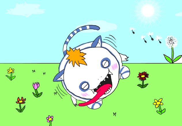 寝転がるプリズニャン