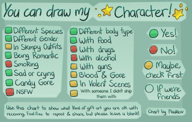 You can draw my character...
