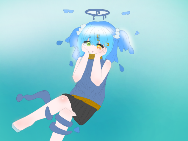 あいすちゃんの線画〜！