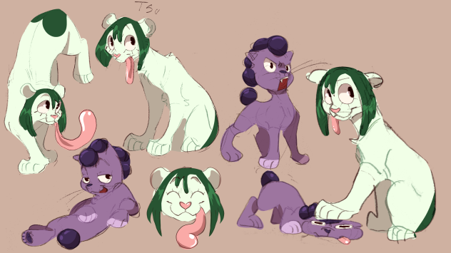 Tsu and the purple one (mha)