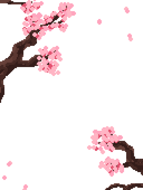 cherry blossom frame (pixel)