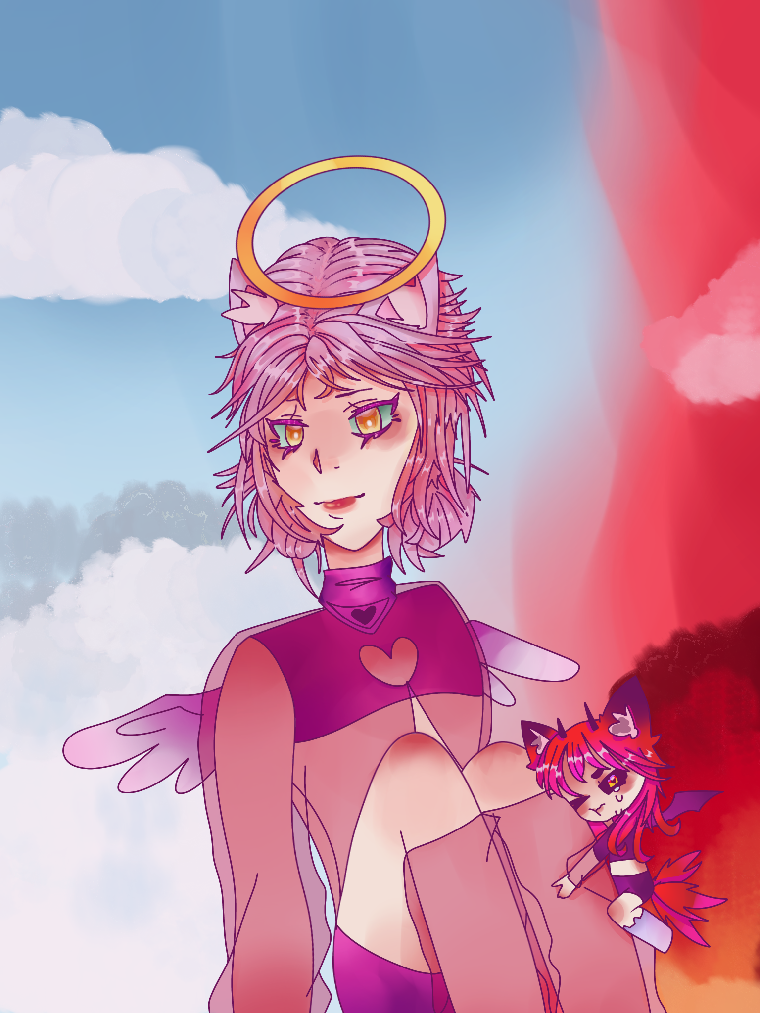 Mawi angel 😇 and little devil 😈 - ibisPaint