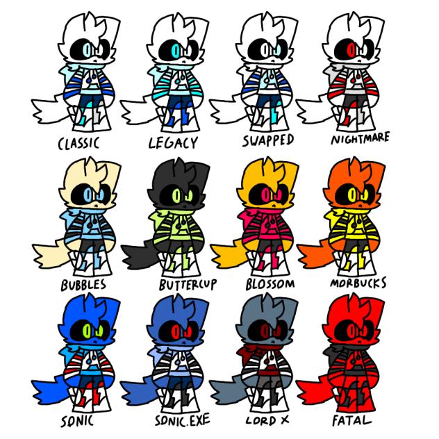 Swirl with different color schemes