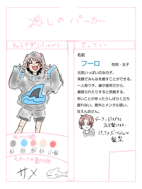 癒しのパーカーキャラ募