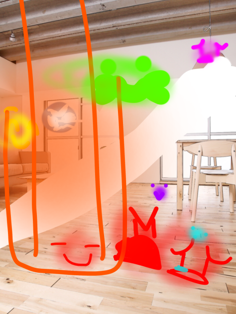 Happy man family in there house