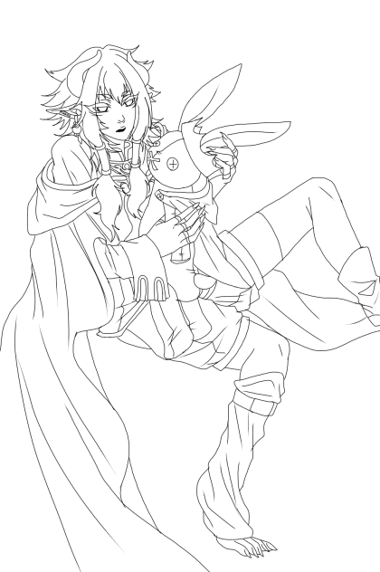 【線画】孤独の王様