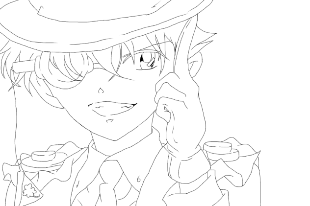 怪盗1412 線画 Ibispaint