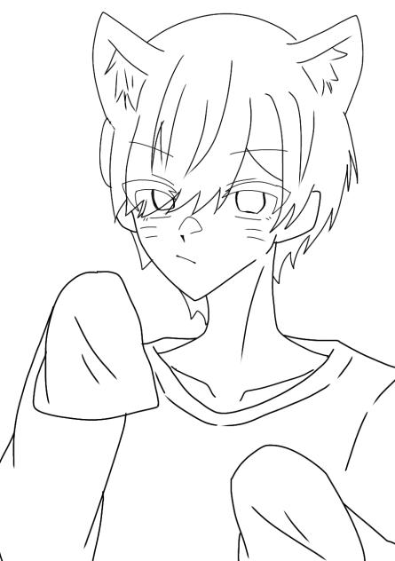 猫いふくん線画