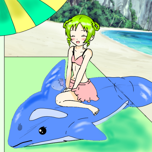 すぐにでも海を満喫したいうちのこ