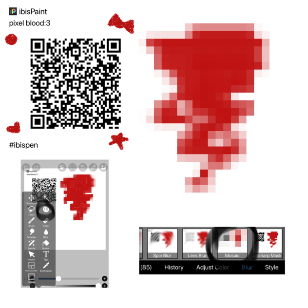 Pixel blood QR code😃