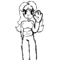 Girl waving