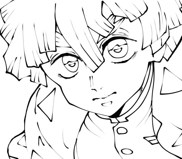 ✨線画✨我妻善逸✨(需要あるかな？)