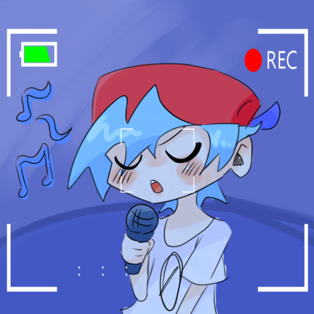 歌う練習中のBF君