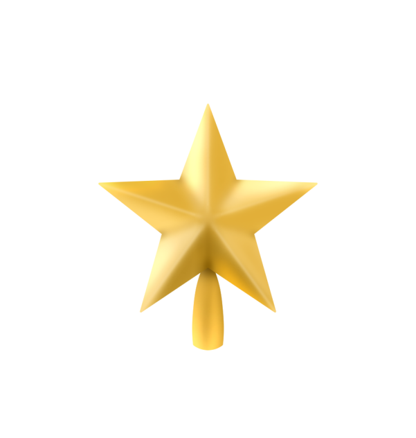クリスマスツリーの星