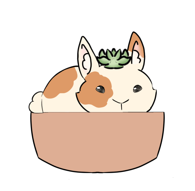 Flower pot plant bunny #1