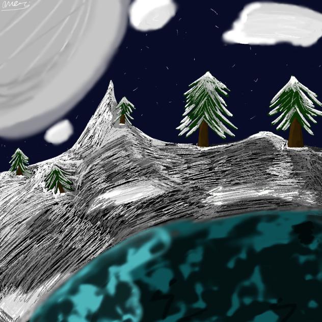 Snowy mountain tops