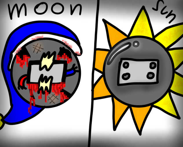 Moon’s and sun’s back side
