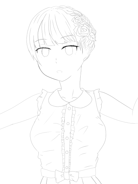 線画1塗ってください！