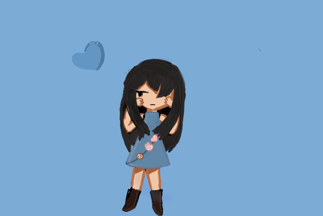 Girl looks emo