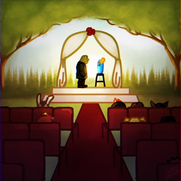 @BartDoesArt and Shrek got married