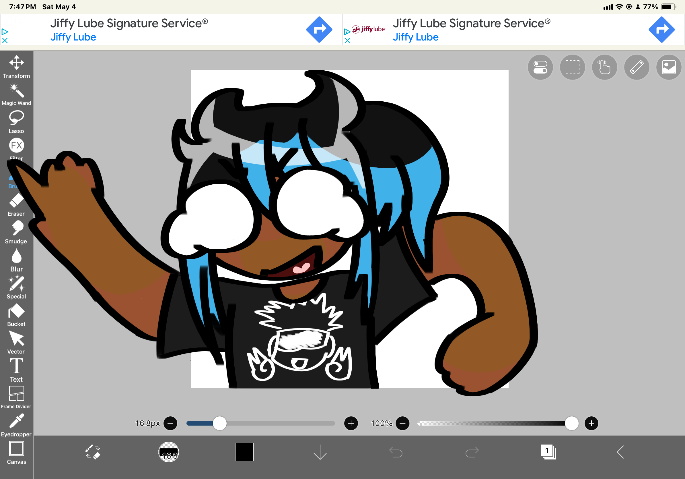 interacting w the canvas thingy - ibisPaint