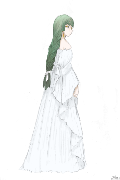 緑髪の女性