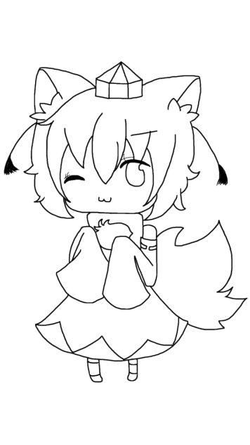犬走椛 線画 - ibisPaint