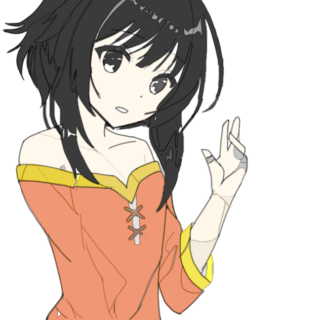 黒髪にそめてみためぐみん