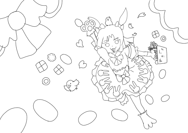 HAPPY　Easterのぬり絵！