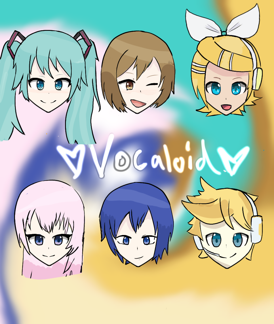 the main six vocaloid characters - ibisPaint