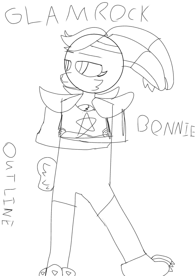 Glam Rocks Outline glamrock bonnie outline - ibisPaint