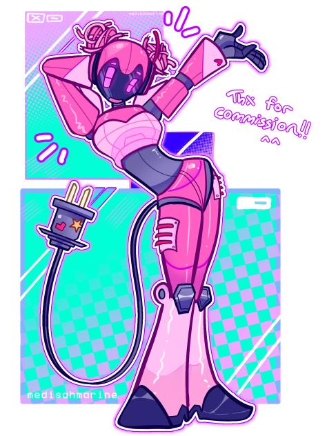 Cute pink robot (coms)