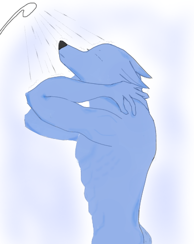 お風呂時間のサナティさん