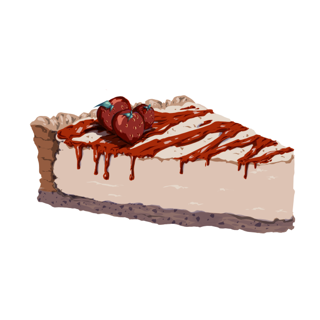 creamy pie - decorated by strawberries