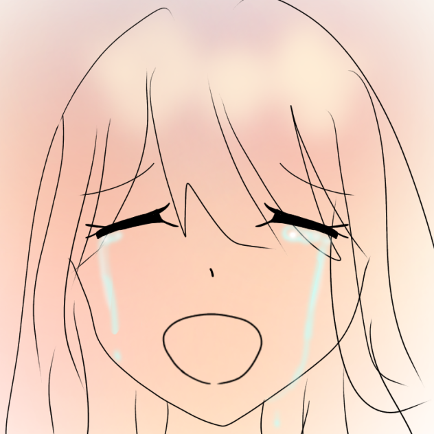 泣き顔の練習です
