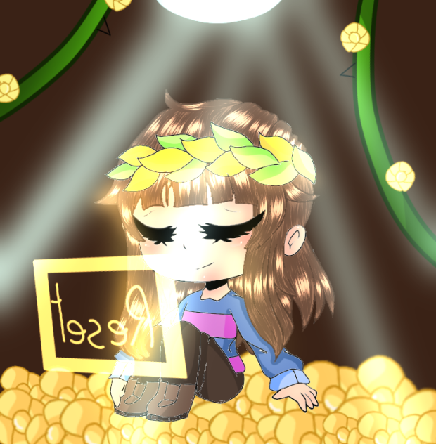 Frisk(lineart not mine!)