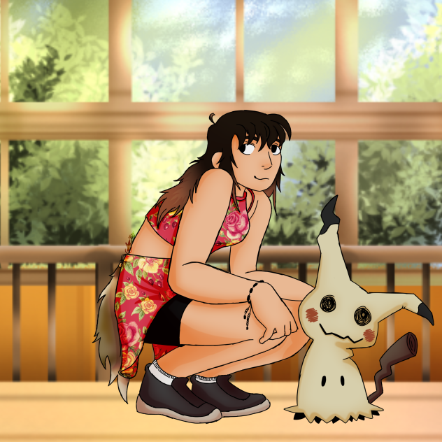 Skye with mimikyu