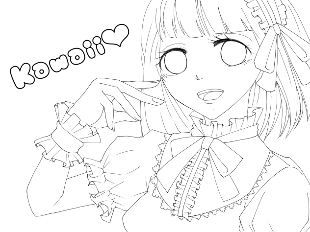 カワイイ❤︎ちゃん@線画