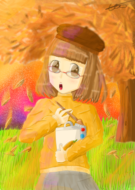 New avatar and backgrond[ibispaint]