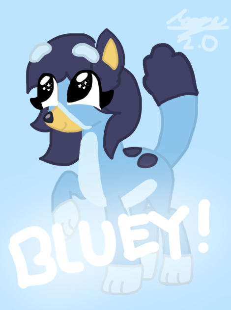 Bluey as a pony