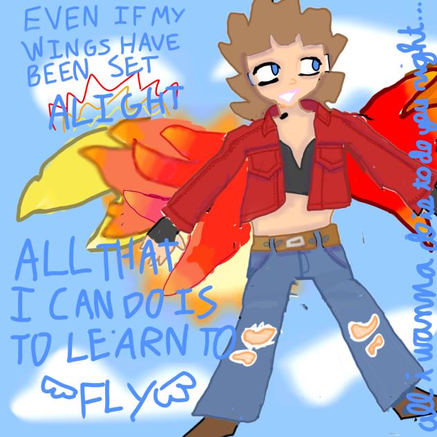 Flaming Wings (soft outline)