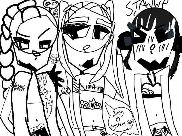 Lazy drawing of my baddies