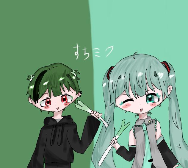 ネギ同士(すちミク)