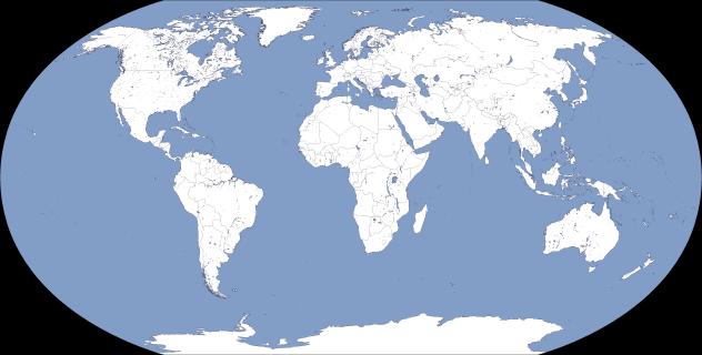 Blank map of the world (pixelated)
