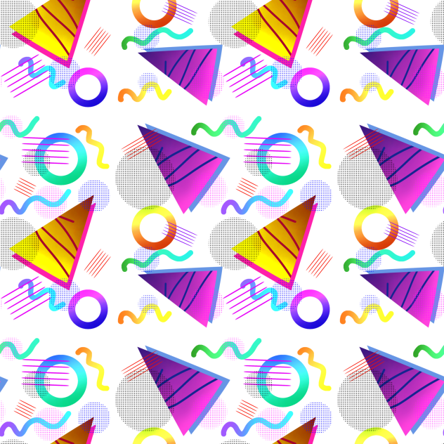 Retro pop pattern 4 transparent ibisPaint